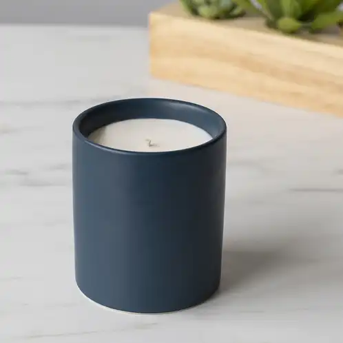 Denim Modern Ceramic Tumbler Candle