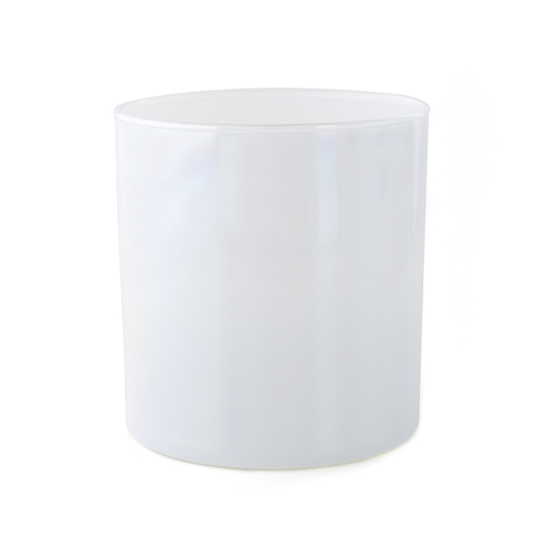 White Iridescent Tumbler Jar