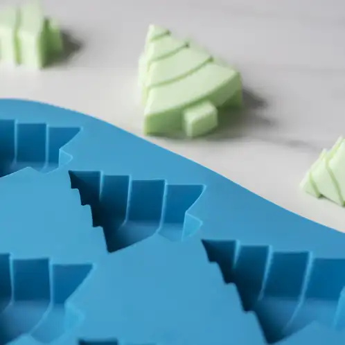 Tree Silicone Soap Mold with Green Soap