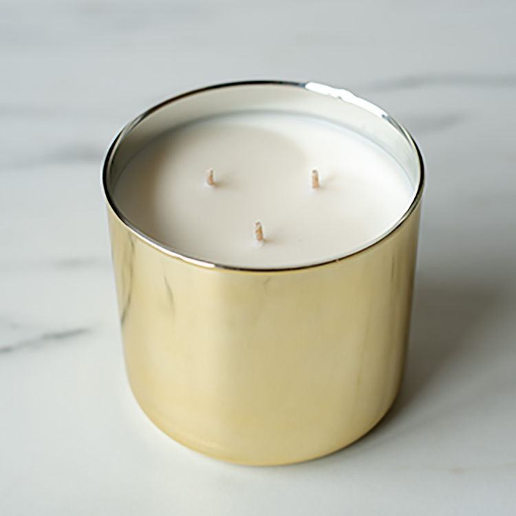 Gold 3-Wick Tumbler with Top View
