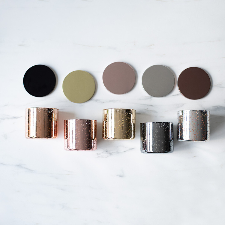 Mercury 3-Wick Tumbler Jar Group Photo with Metal Flat Lids