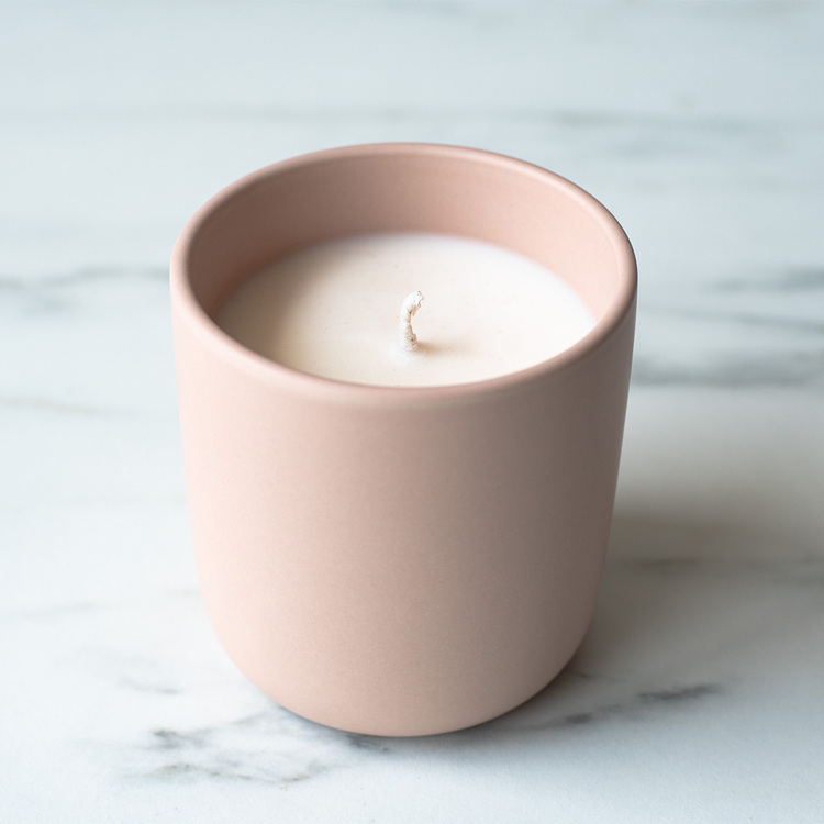 Blush Nordic Ceramic Tumbler with Candle