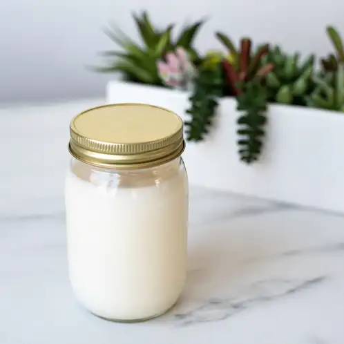 16 oz Tapered Canning Jar with gold lid