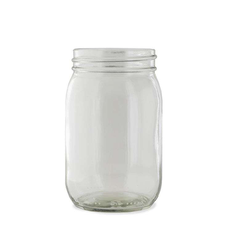 16 oz Eco Mason Glass Jar with Silver Lid