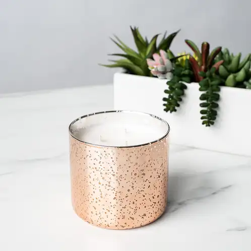 Copper Mercury 3-Wick Tumbler Jar with Planter