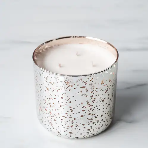 Silver Mercury 3-Wick Candle Jar Candle Top View