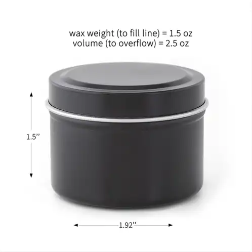 2 oz Black Candle Tin Dimensions