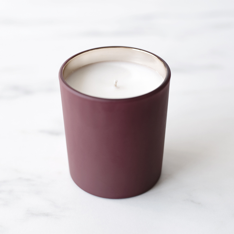 Cranberry Matte Tumbler with Candle
