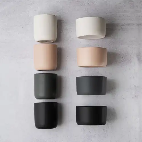 Group photo Nordic 3-Wick Ceramic Jars and Nordic Tumbler Jars