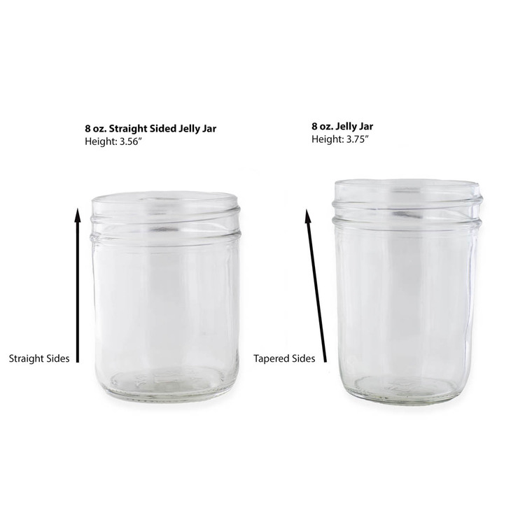 CandleScience 8 oz. Straight Sided Jelly Jar 12 PC Case