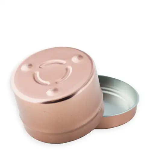 2 oz Rose Gold Candle Tin Bottom