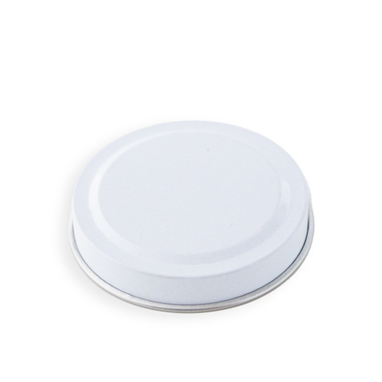 2 oz White Candle Tin Lid