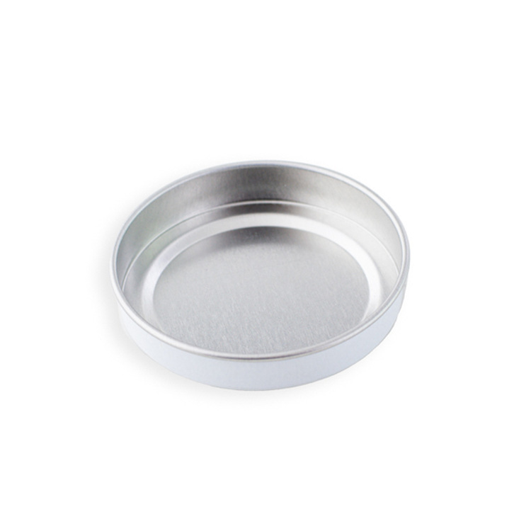 2 oz White Candle Tin Lid Bottom