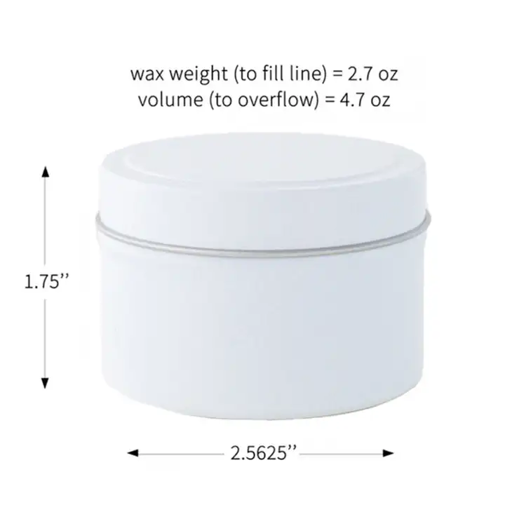 4 oz Flat Shallow White Tins – Fleurty Wick
