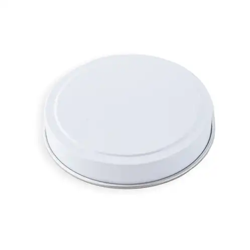 6 oz White Candle Tin Lid