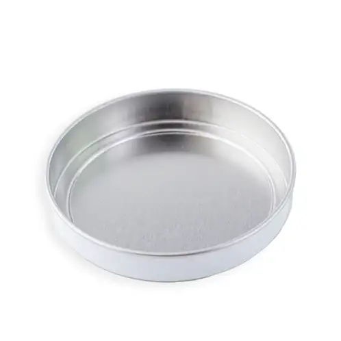 6 oz White Candle Tin Lid Bottom