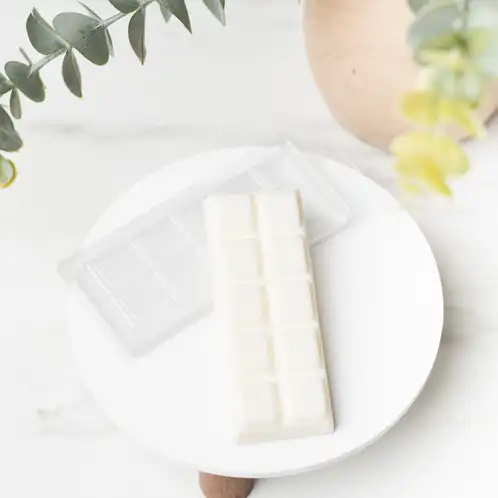 10 pc. Mini Square Clamshell Wax Bar out of Clamshell