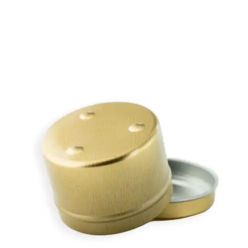 2 oz Gold Candle Tin Bottom