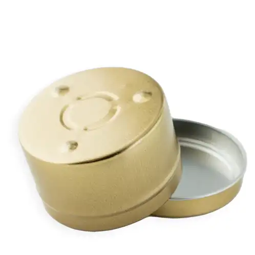 6 oz Gold Candle Tin Bottom