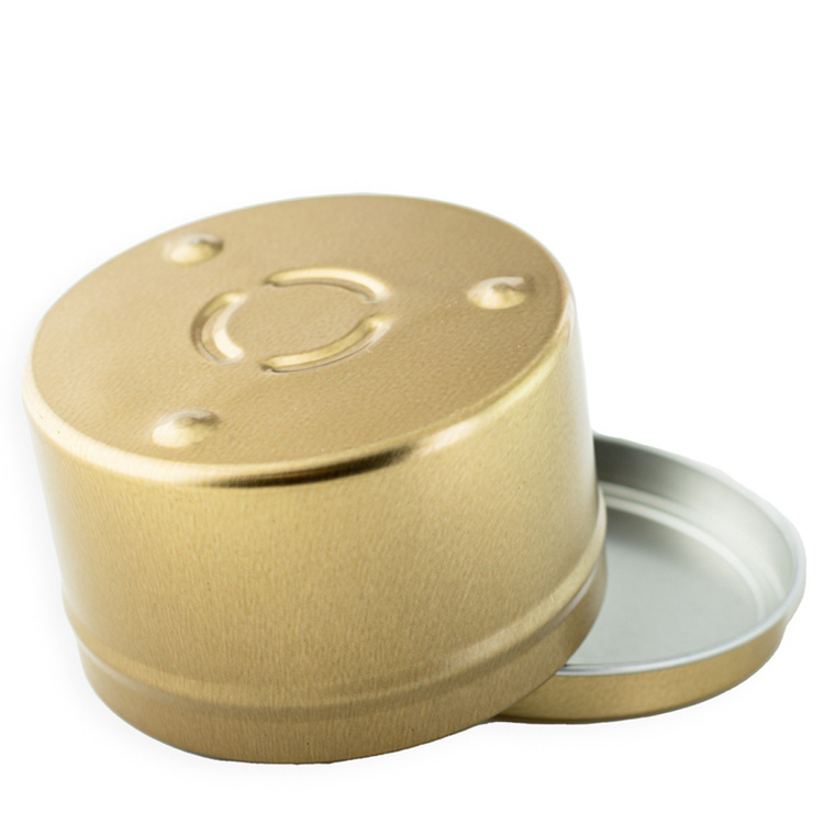 8 oz Gold Candle Tin Bottom