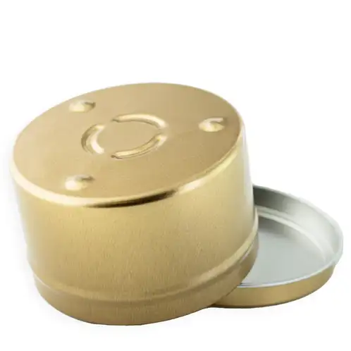 8 oz Gold Candle Tin Bottom
