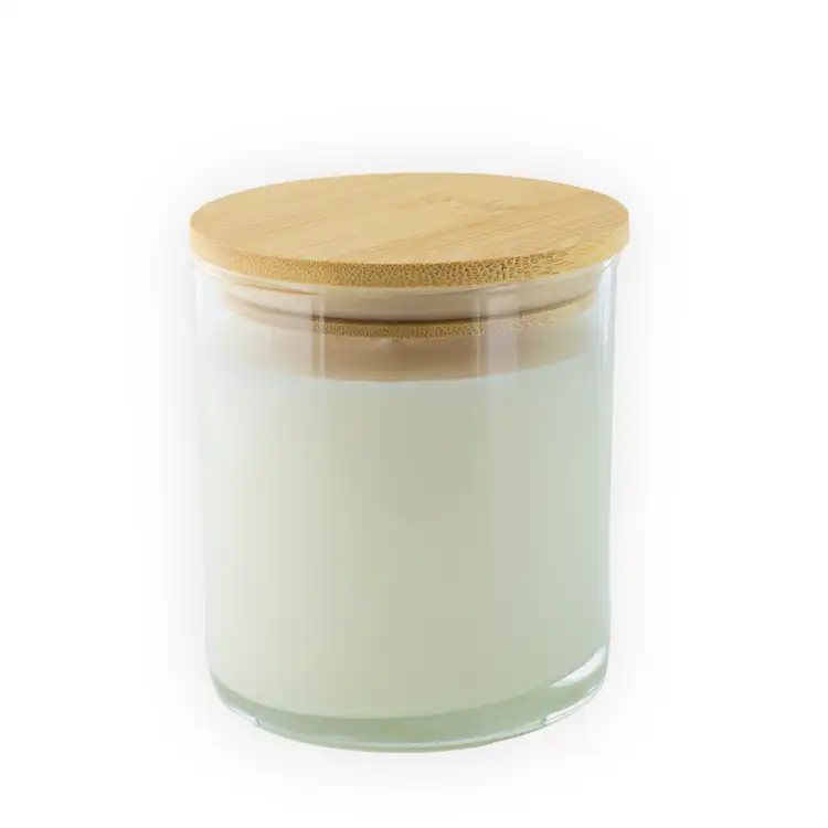3.25" Bamboo Lid on Straight Sided Tumbler Jar (Libbey)