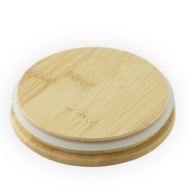 4" Bamboo Lid Gasket and Bottom View