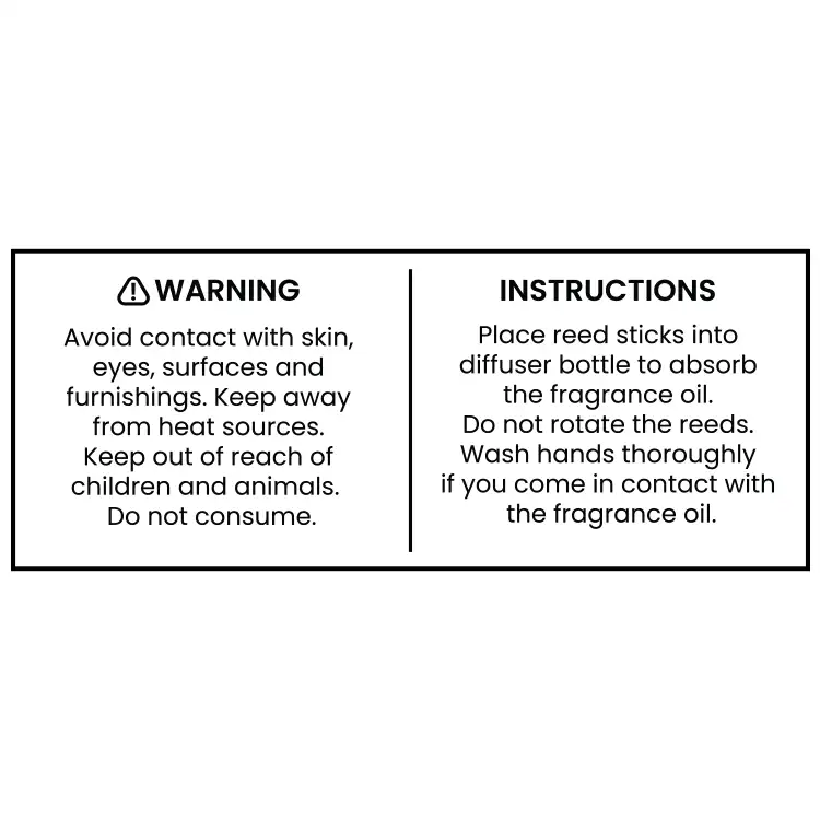 Wax Melt Warning Labels