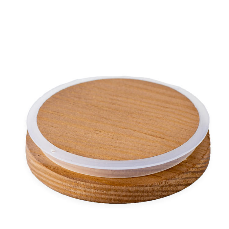 Brown Pine Wooden Lid bottom with gasket