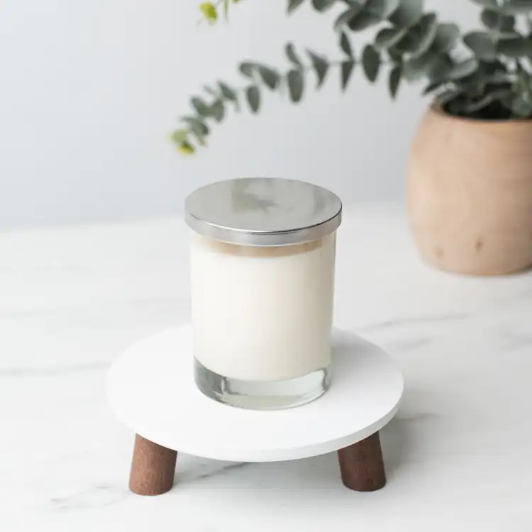 725516 - 10.5 oz White Glossy Libbey Candle Jar