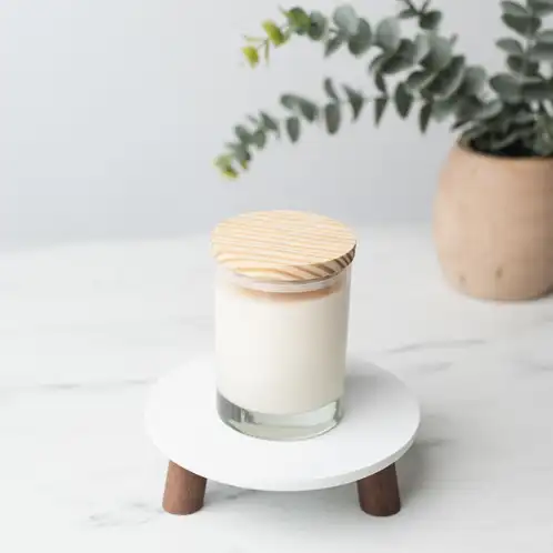 13.5 oz Heavy Base Tumbler Jar (Libbey 918CD) with Natural Pine Wooden Lid