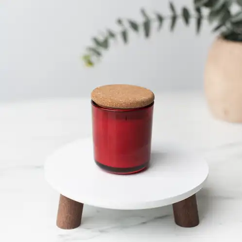 Mini Red Sonoma Tumbler Jar with Mini Rounded Cork Lid