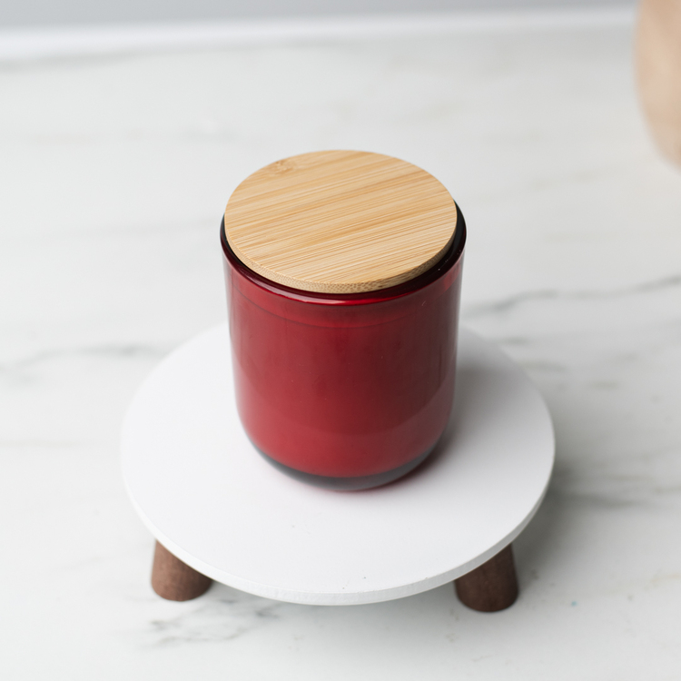 Red Sonoma Tumbler Jar with Bamboo Lid