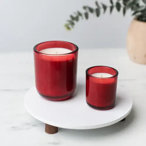 Red Sonoma Tumbler Jar and Mini Red Sonoma Tumbler Jar