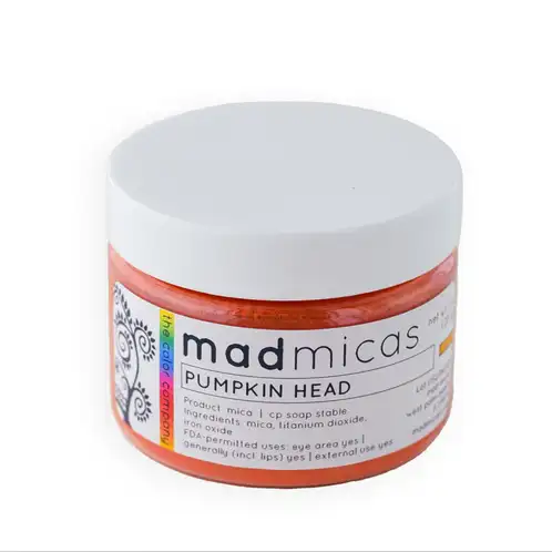 Pumpkin Head Orange Mica 1 oz Mica Jar