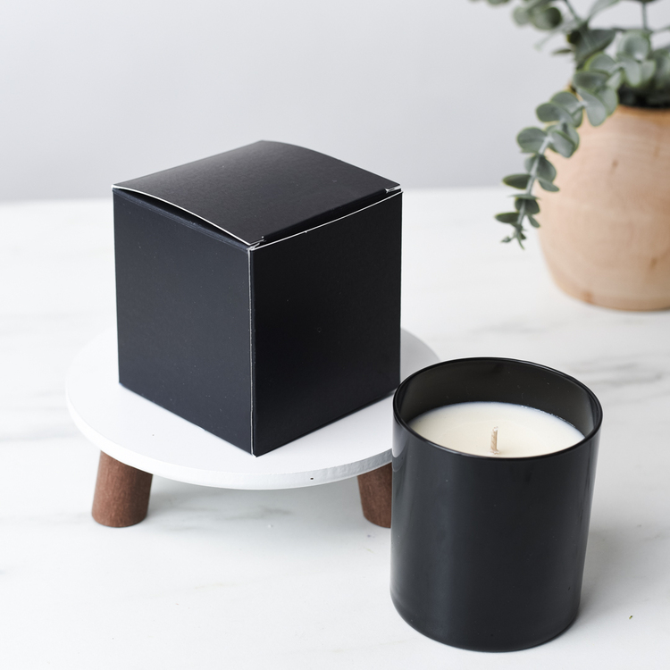 Black Luxe Soft Touch Tumbler Box with Black Tumbler Jar