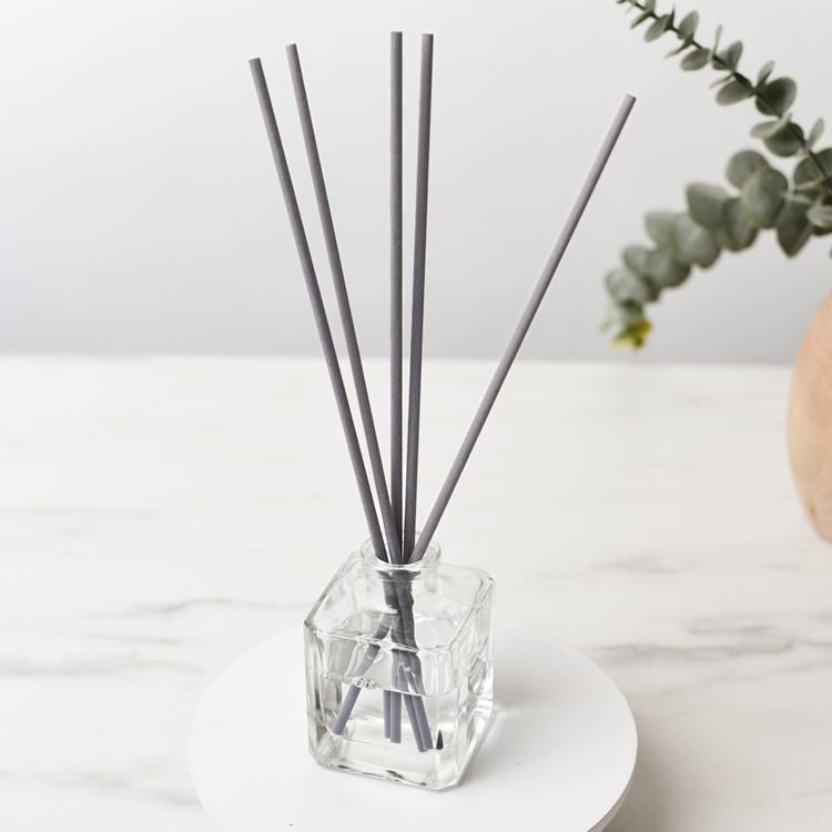 Clear Cube Reed Diffuser Bottle with diffuser reeds