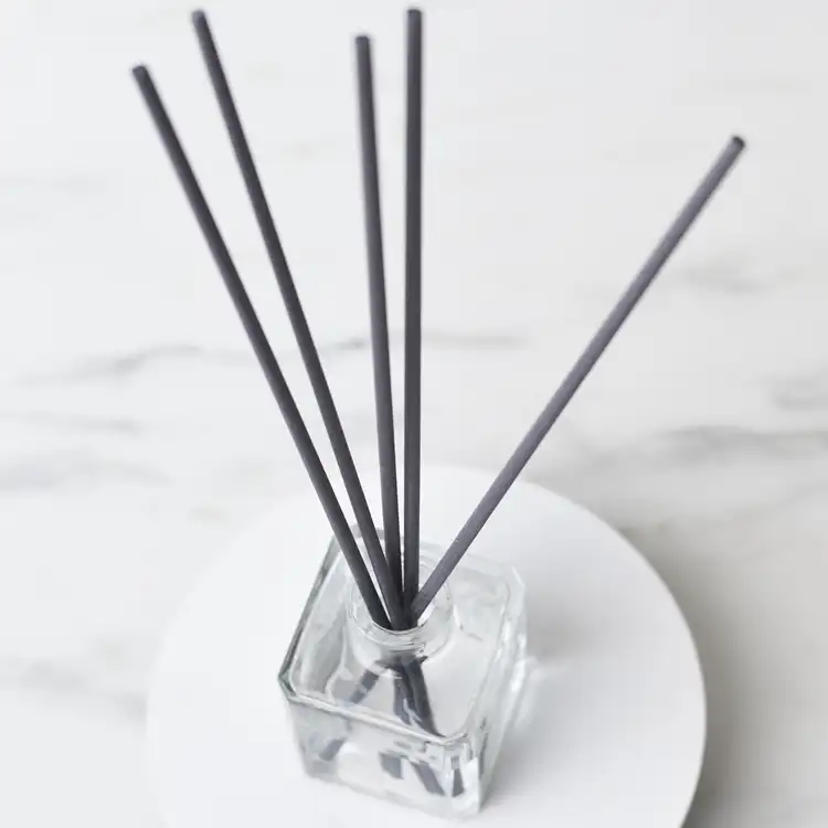 Gray Fiber Diffuser Reeds with Round Diffuser Bottle