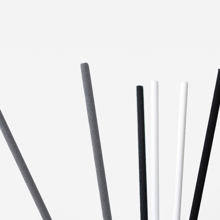 Black, Gray, and White Fiber Diffuser Reeds