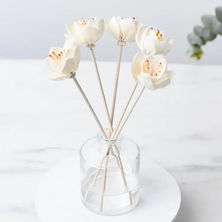 Flower Diffuser Reeds with Round Diffuser Bottle