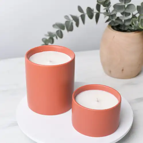 Mini Burnt Sienna Modern Ceramic Tumbler with matching Burnt Sienna Modern Ceramic Tumbler