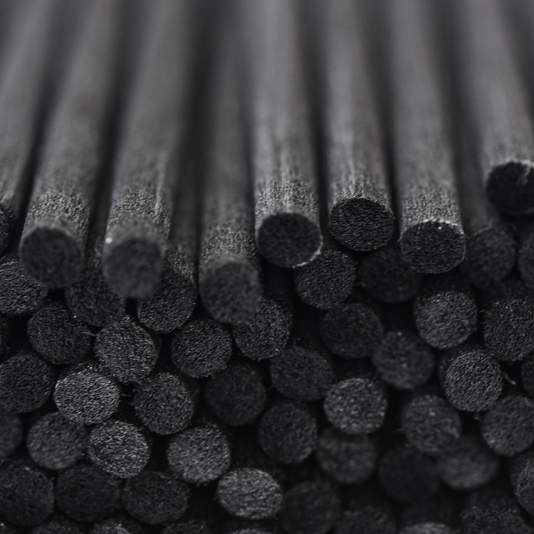 Black Fiber Diffuser Reeds Close Up