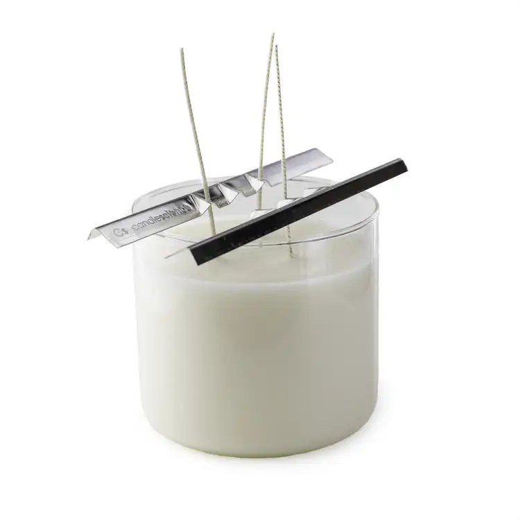 Example of a working multi-wick bar set up on a 3-wick tumbler jar