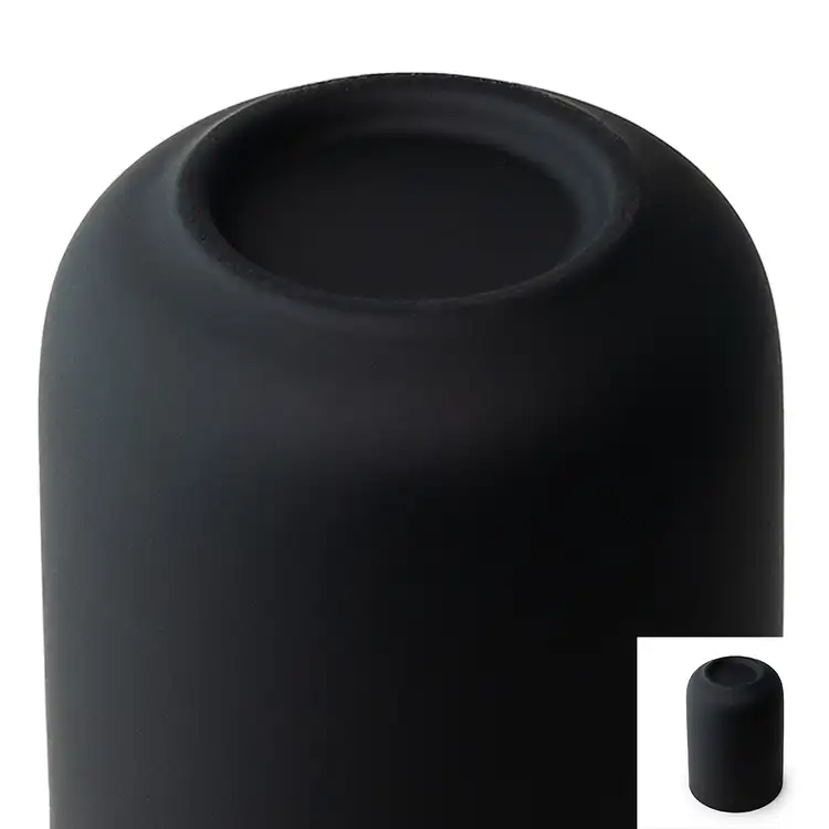 Black Dream Ceramic Tumbler Jar Bottom Close Up