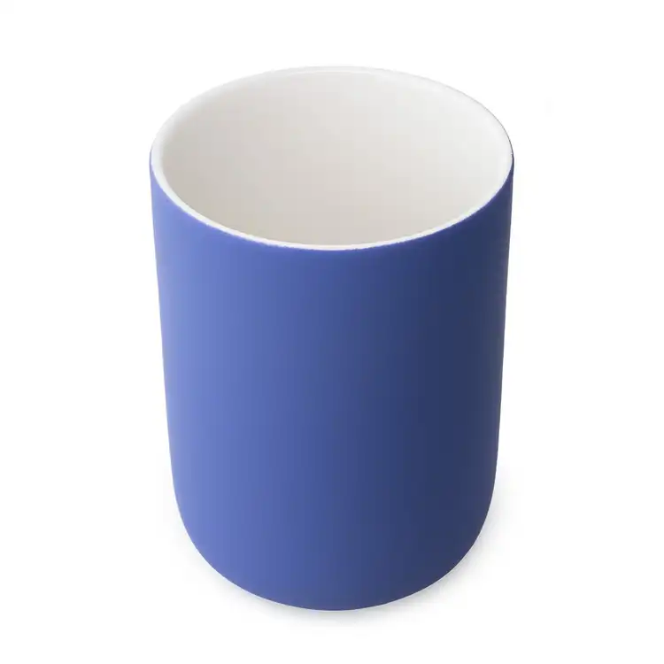 Blue Iris Dream Ceramic Tumbler Jar Top View
