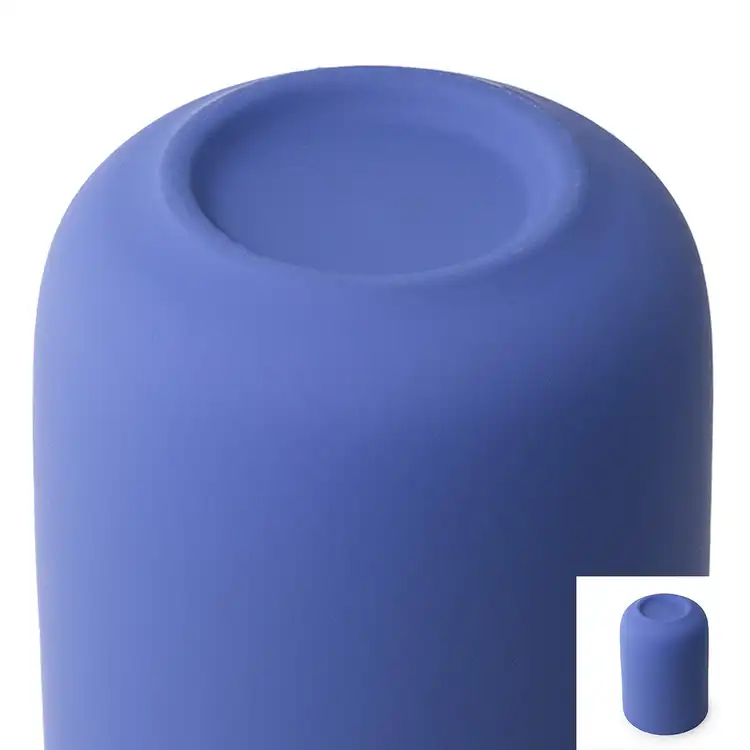 Blue Iris Dream Ceramic Tumbler Jar Bottom Close Up