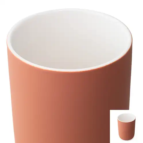 Desert Coral Dream Ceramic Tumbler Jar Top Close Up