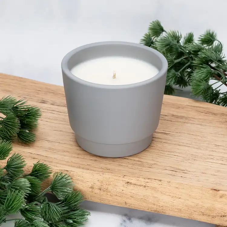 Gray Terracotta Candle Pot - CandleScience