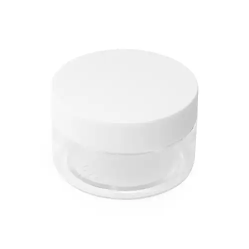 4 oz. Clear Single Wall PET Jar with Matte White Lid