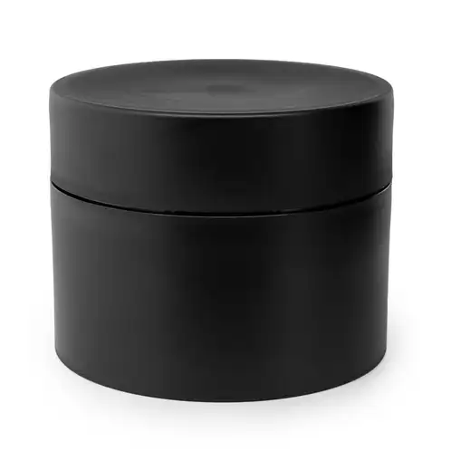 8 oz Matte Black Double Wall PP Jar for bath and body products